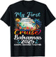 My First Cruise Bahamas 2025 Cute First Time Cruise Vacation T-Shirt - T-Shirt | Black