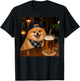 Pomeranian Drinking Beer Funny Dog Meme T-Shirt - T-Shirt | Black