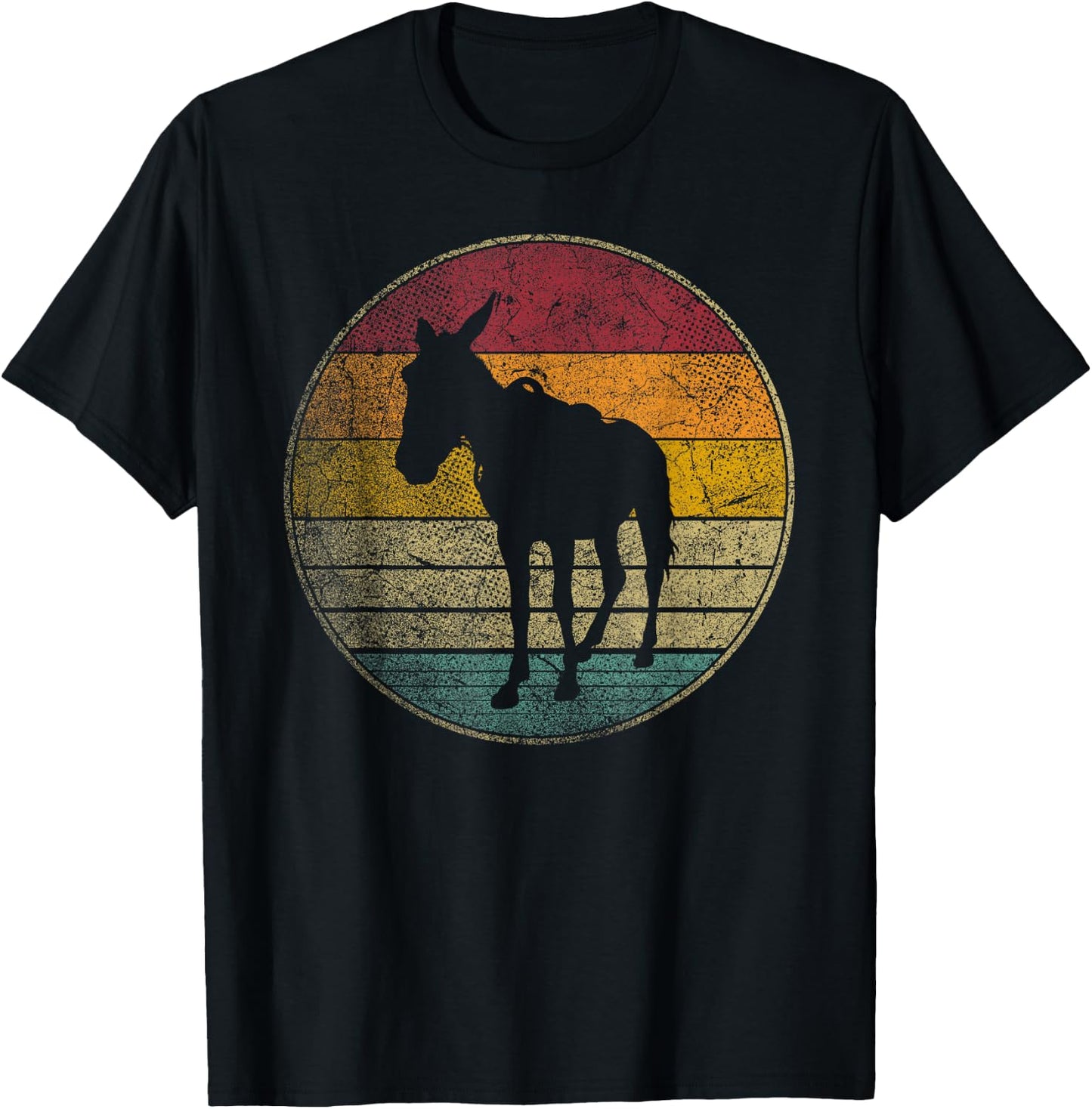 Donkey Mule Farm Western Vintage Retro Style 70s 80s 90s T-Shirt - T-Shirt | Black