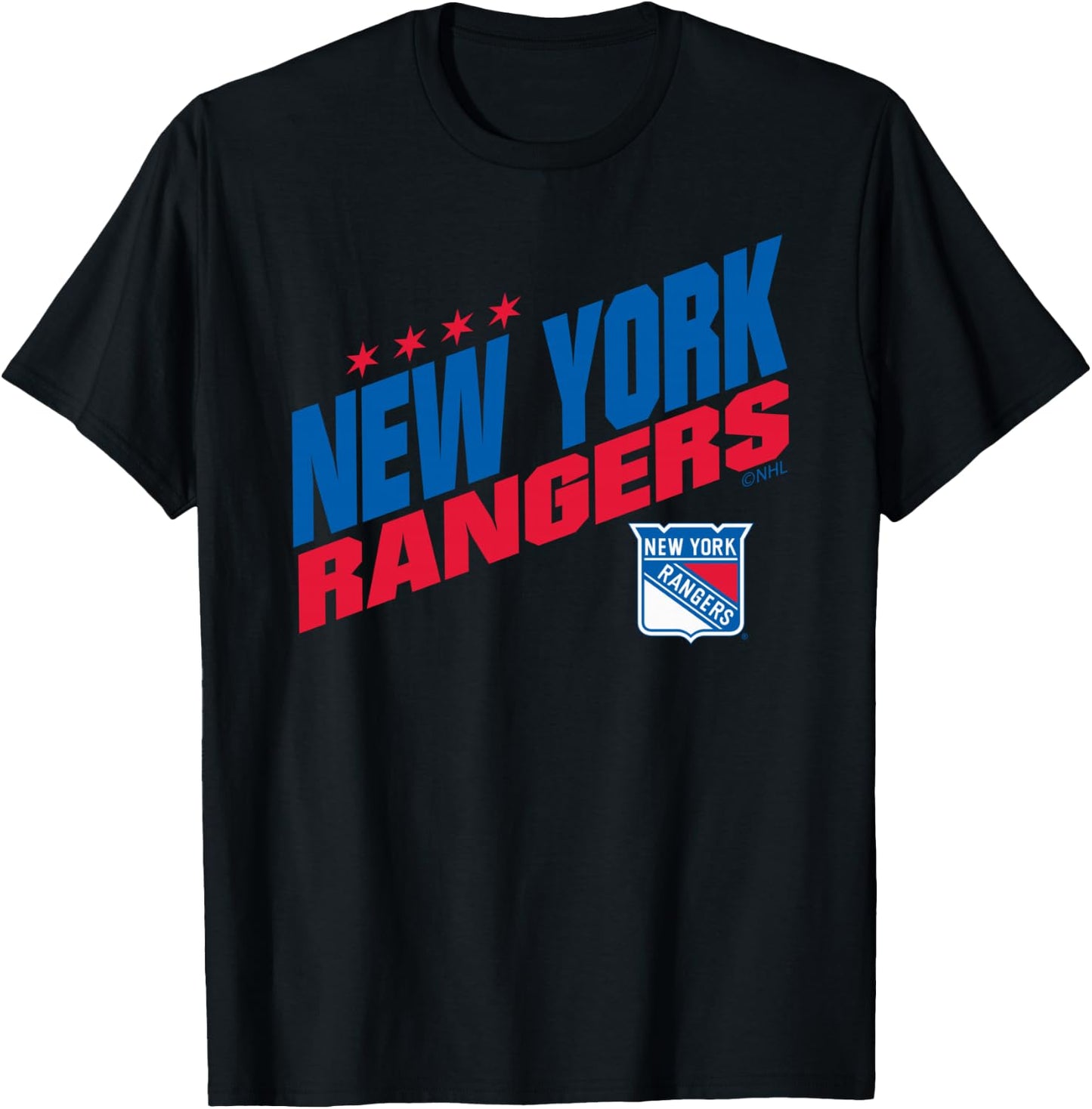 New York Rangers Fuel Gray Officially Licensed T-Shirt - T-Shirt | Black