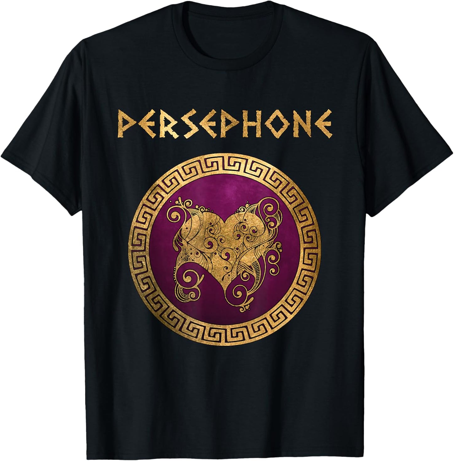 Persephone Ancient Greek Goddess Symbol T-Shirt - T-Shirt | Black