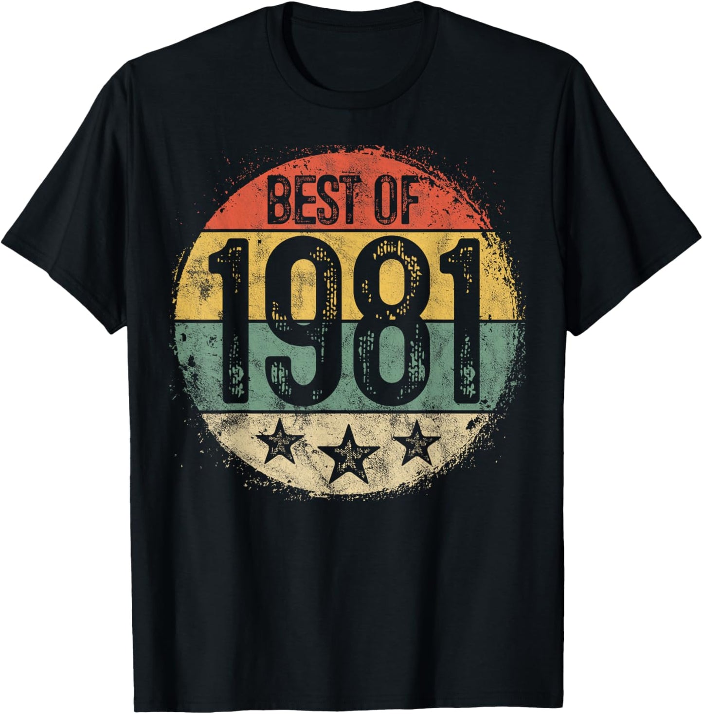 Best Of 1981 44th Birthday Gifts Women 44 Year Old T-Shirt - T-Shirt | Black