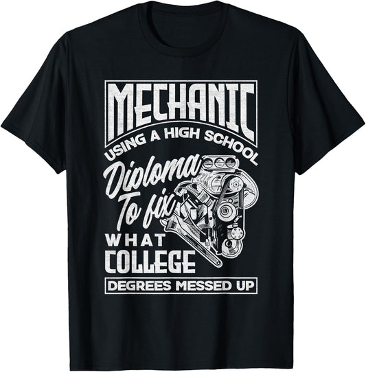 Mechanic Repairman Quote T-Shirt - T-Shirt | Black