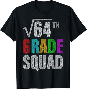 8th Grade Squad | Math Teachers Students Back To School Women Kids T-Shirt - T-Shirt | Black