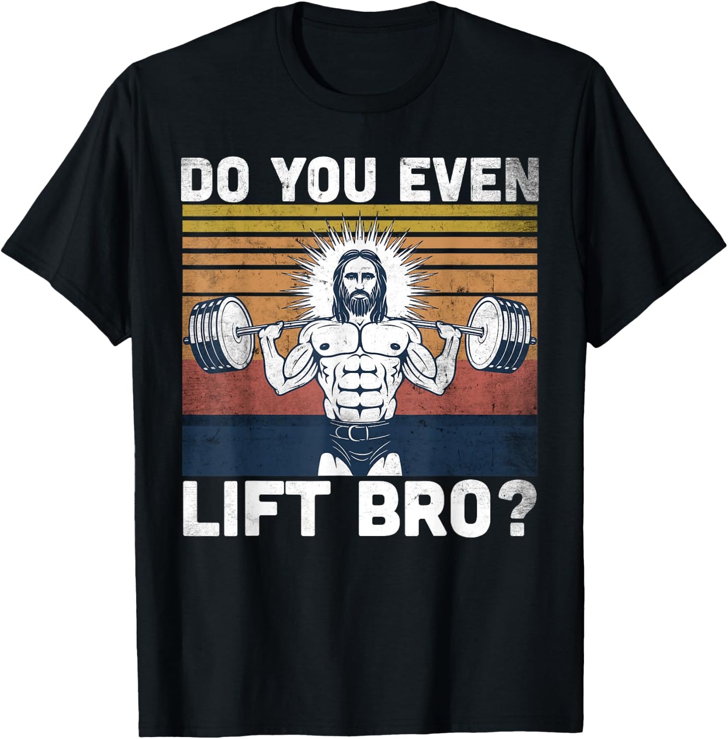 Do You Even Lift Bro? - Jesus Gym Shoes T-Shirt - T-Shirt | Black