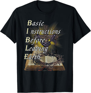 Basic Instructions Before Leaving Earth T-Shirt - T-Shirt | Black