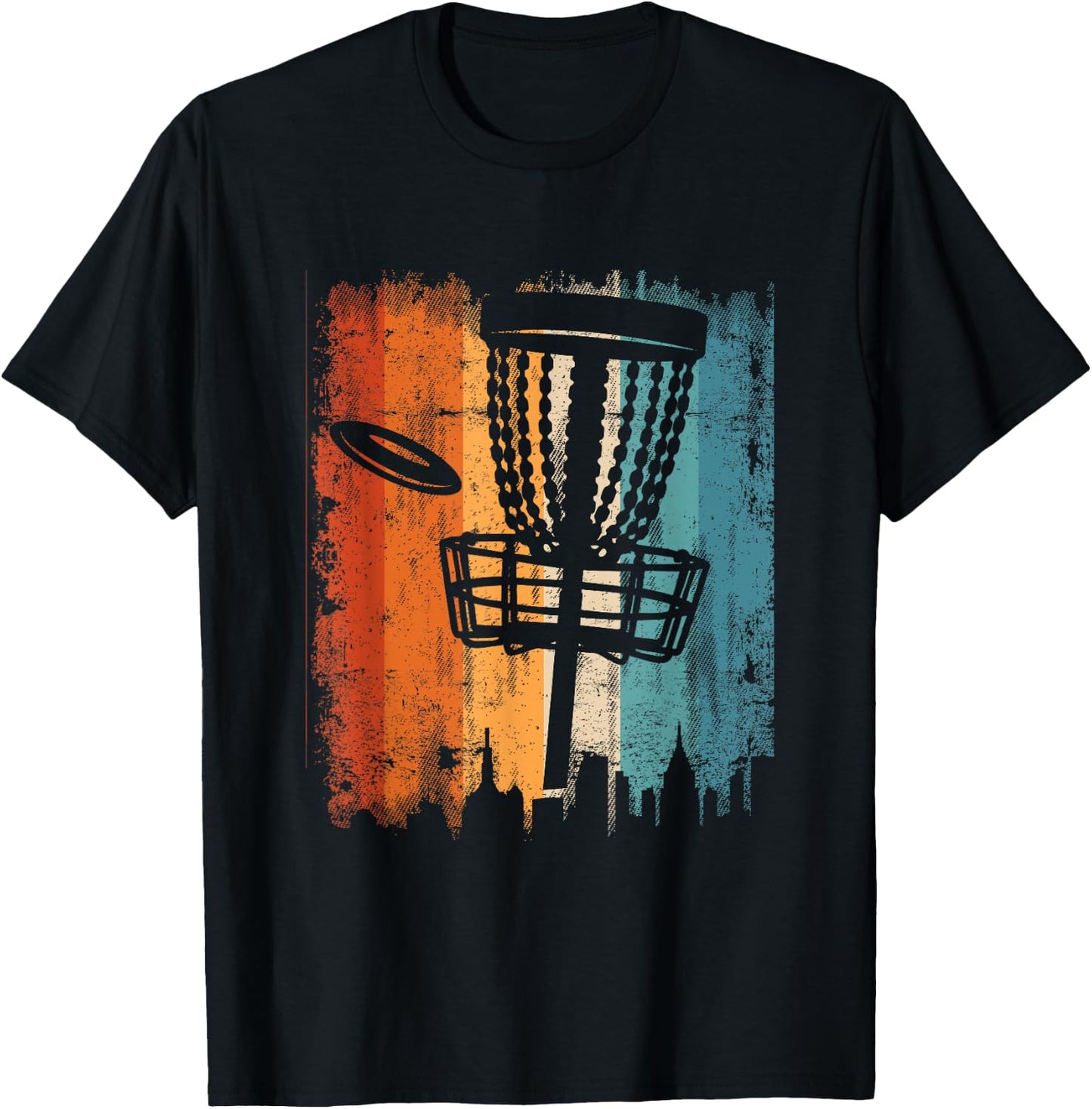 Disc Golf Clothing Retro Vintage Frisbee T-Shirt - T-Shirt | Black