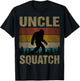 Uncle Squatch Bigfoot Uncle Sasquatch Yeti Family Matching T-Shirt - T-Shirt | Black
