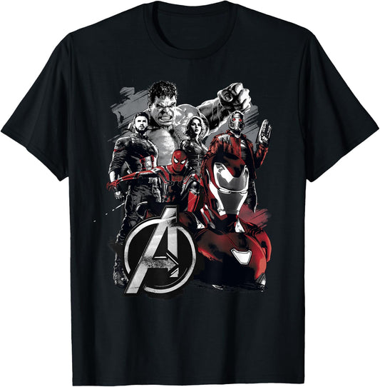 Marvel Infinity War Avengers Grunge Logo Graphic T-Shirt - T-Shirt | Black