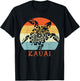 Kauai, Hawaii Vintage Retro Tribal Turtle Vacation T-Shirt - T-Shirt | Black