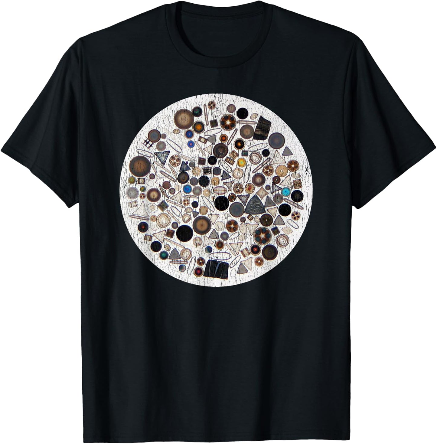 Diatoms Algae Microalgae Sea Flora Life Biomass Fun T-Shirt - T-Shirt | Black
