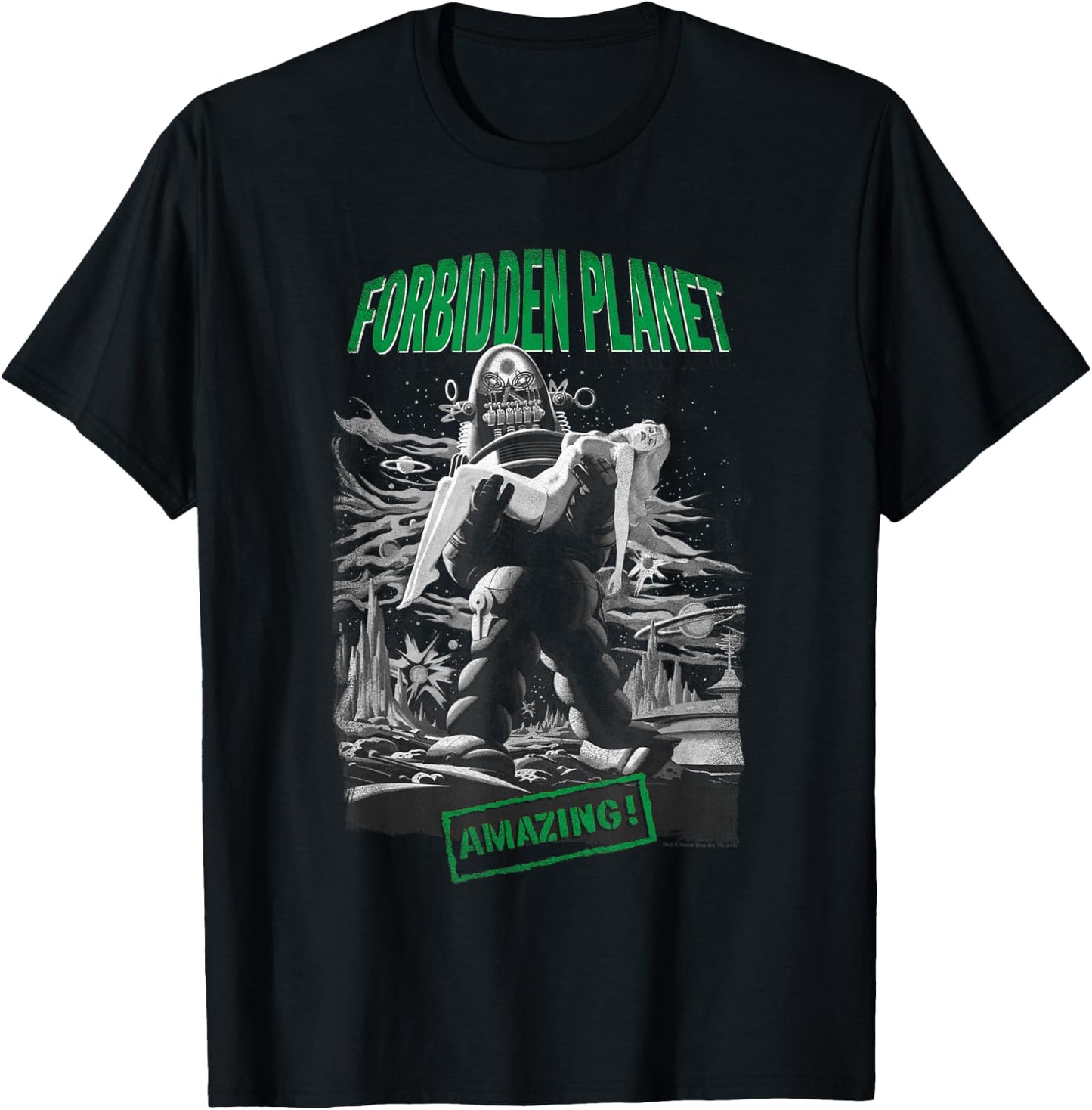 Forbidden Planet Robot Poster T-Shirt - T-Shirt | Black