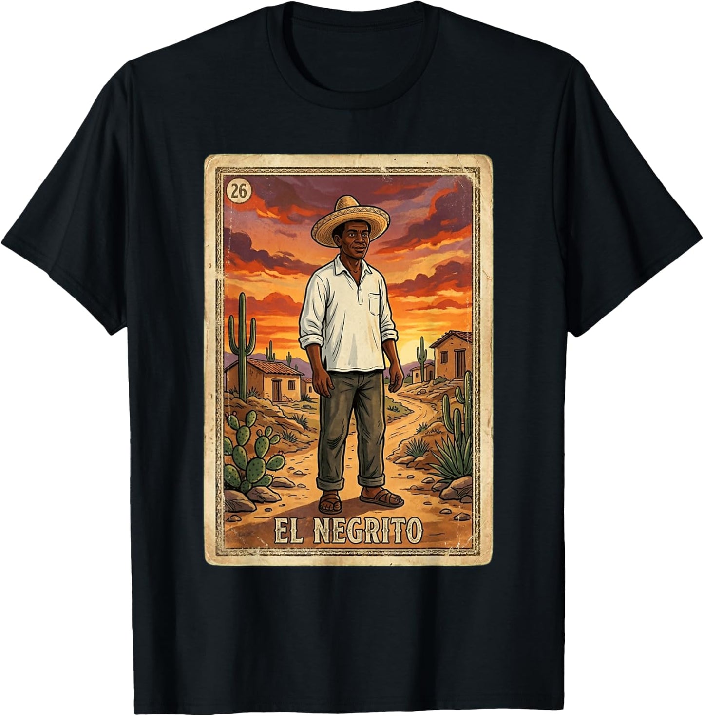 Traditional Mexican Card Game N.26 El negrito T-Shirt - T-Shirt | Black