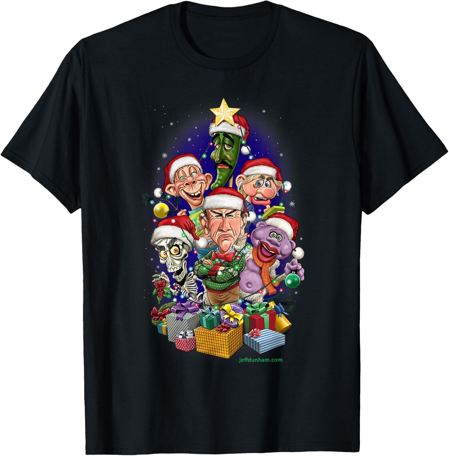 Jeff Dunham 2021 Holiday T-Shirt - T-Shirt | Black