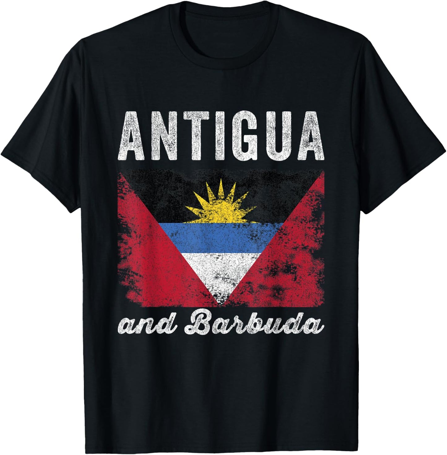 Antigua and barbuda Flag - Men Women Kids - Antiguan Flag T-Shirt - T-Shirt | Black