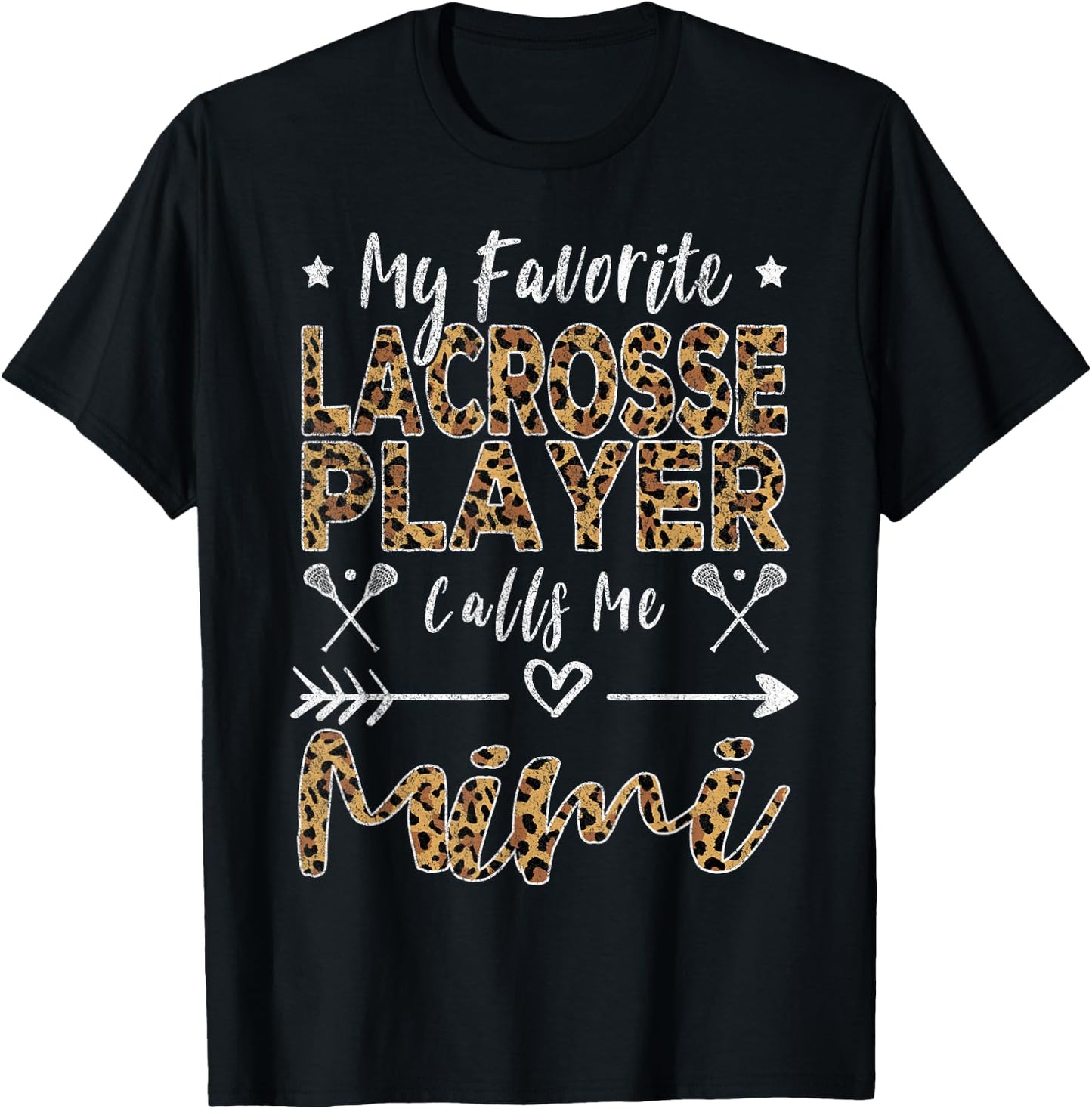 My Favorite Lacrosse Player Calls Me Mimi Grandma T-Shirt - T-Shirt | Black