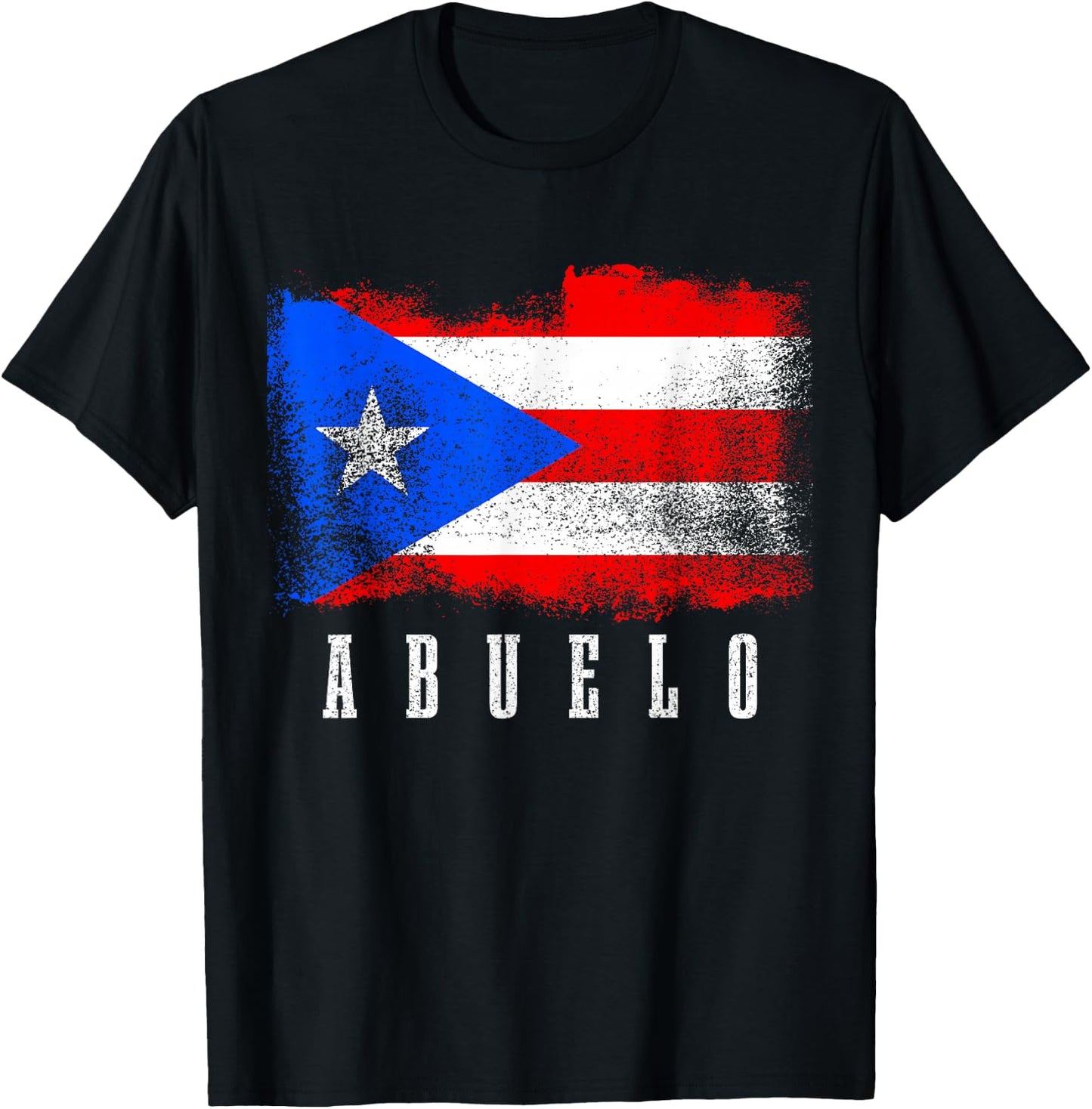 Puerto Rican Abuelo Flag Patriotic Fathers Day Dia Del Padre Men T-Shirt - T-Shirt | Black