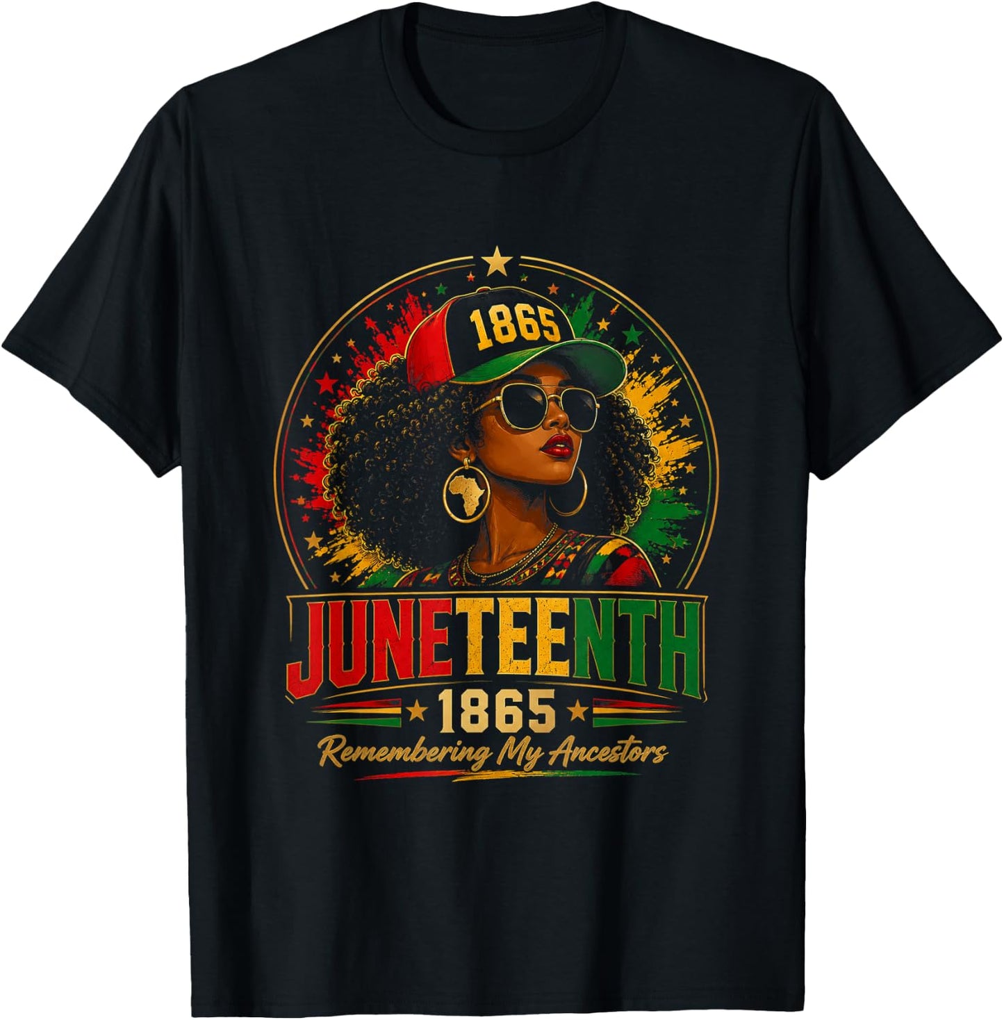 Juneteenth Remembering My Ancestors Black Women Juneteenth T-Shirt - T-Shirt | Black