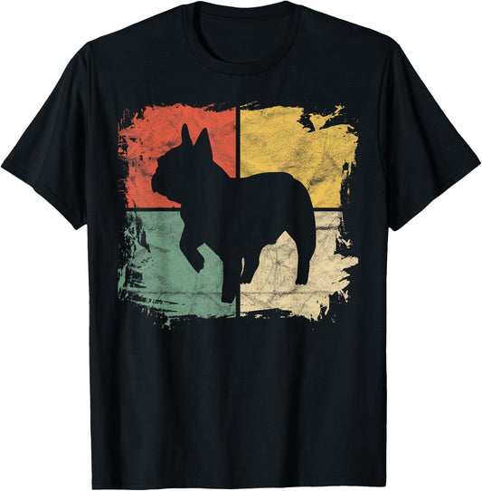 Square Retro Pug Owner Gift Dog Parent Dad Puggle Mom T-Shirt - T-Shirt | Black