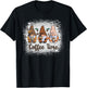 Cute Gnomes Coffee Time Caffeine T-Shirt - T-Shirt | Black
