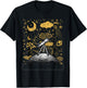 Moon Spaceship Astronomy Planets Astronaut T-Shirt - T-Shirt | Black