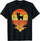 Yorkie Shirt 70s Vintage Retro Sunset Yorkie T-Shirt - T-Shirt | Black