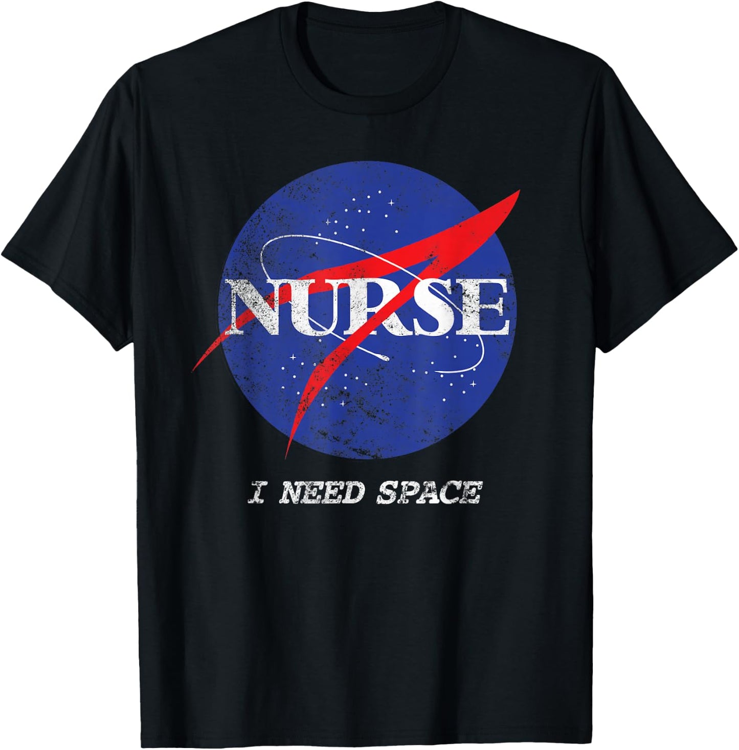 Nurse Astronaut Retro, I Need Space, Nursing Heroes T-Shirt - T-Shirt | Black