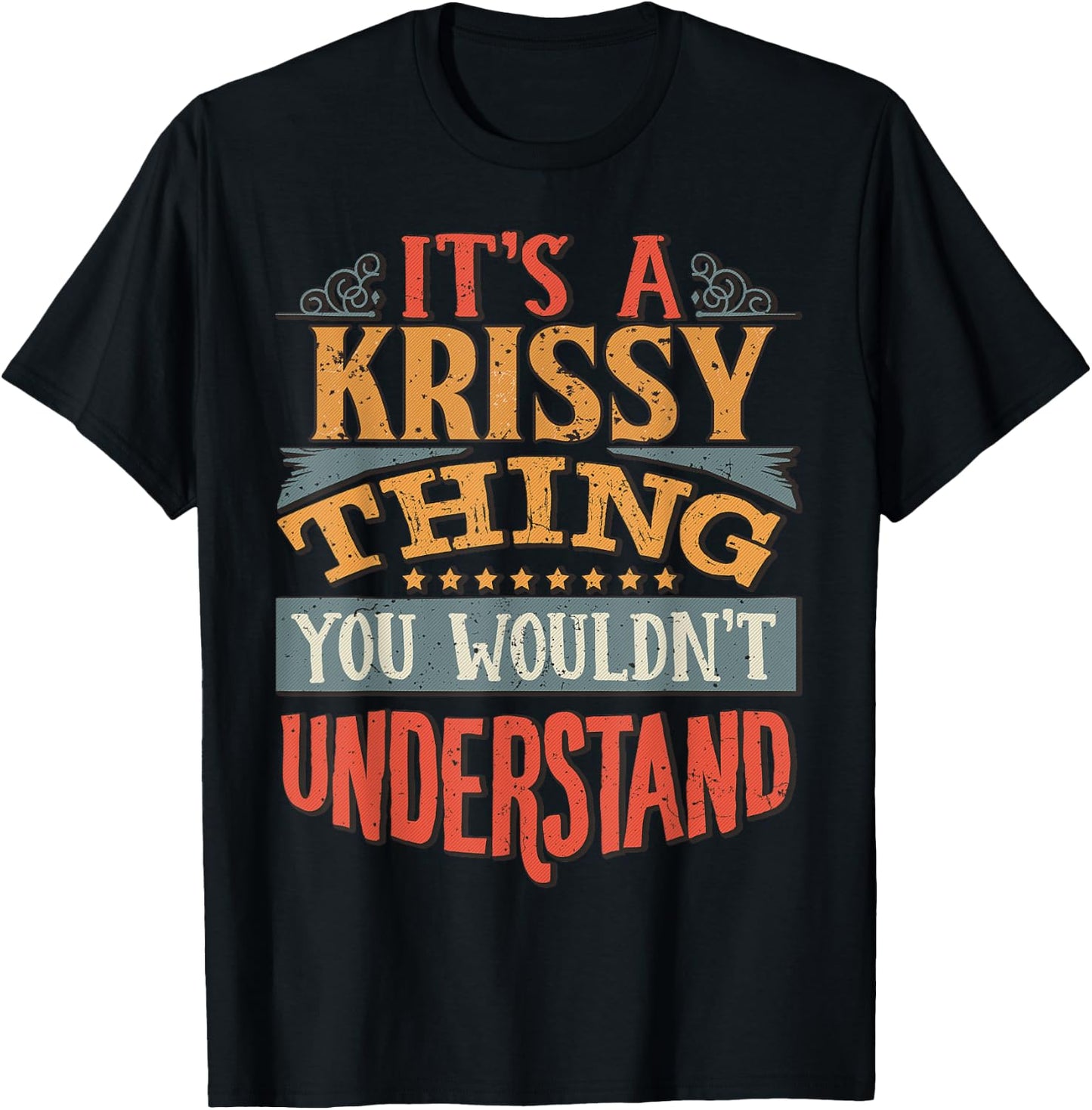 Krissy Name T-Shirt - T-Shirt | Black