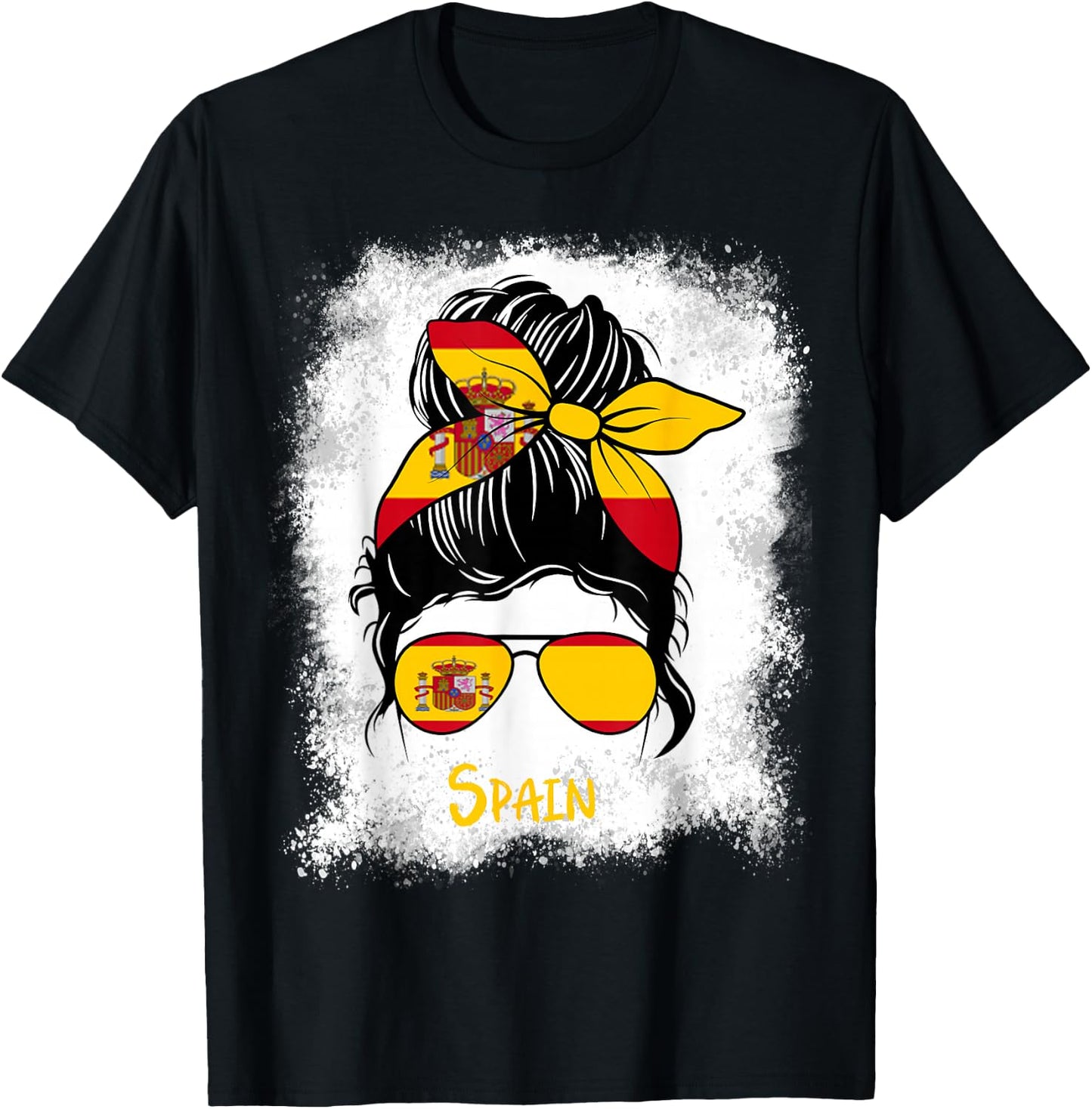España Bleached Spain Spanish Girl Woman T-Shirt - T-Shirt | Black