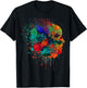 Pretty Fall Color Paint Splatter Women Men Kids T-Shirt - T-Shirt | Black