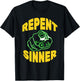 Repent Sinner T-Shirt - T-Shirt | Black