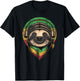 Rasta Sloth Good Positive Funny Vibes Reggae T-Shirt - T-Shirt | Black