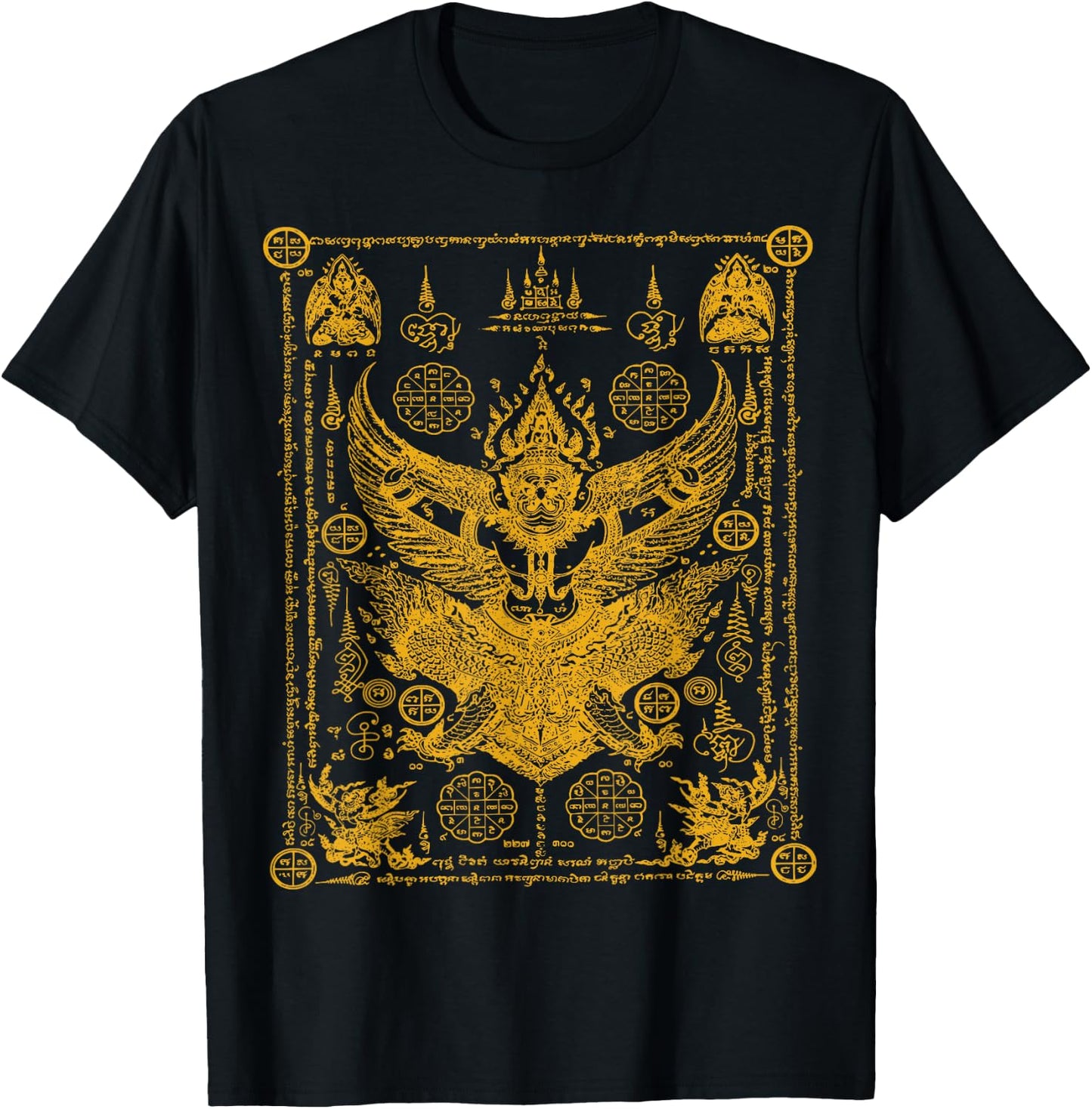 Thailand Sak Yant Tattoo Magical Thai Tattoos Thailand Gift T-Shirt - T-Shirt | Black