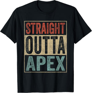 Retro Apex Clothing Straight Outta Apex T-Shirt - T-Shirt | Black