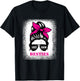 Shit Show Besties Design 2023 Casual Messy Bun T-Shirt - T-Shirt | Black