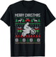 Merry Christmas Dirt Bike Santa Funny Family Matching Xmas T-Shirt - T-Shirt | Black