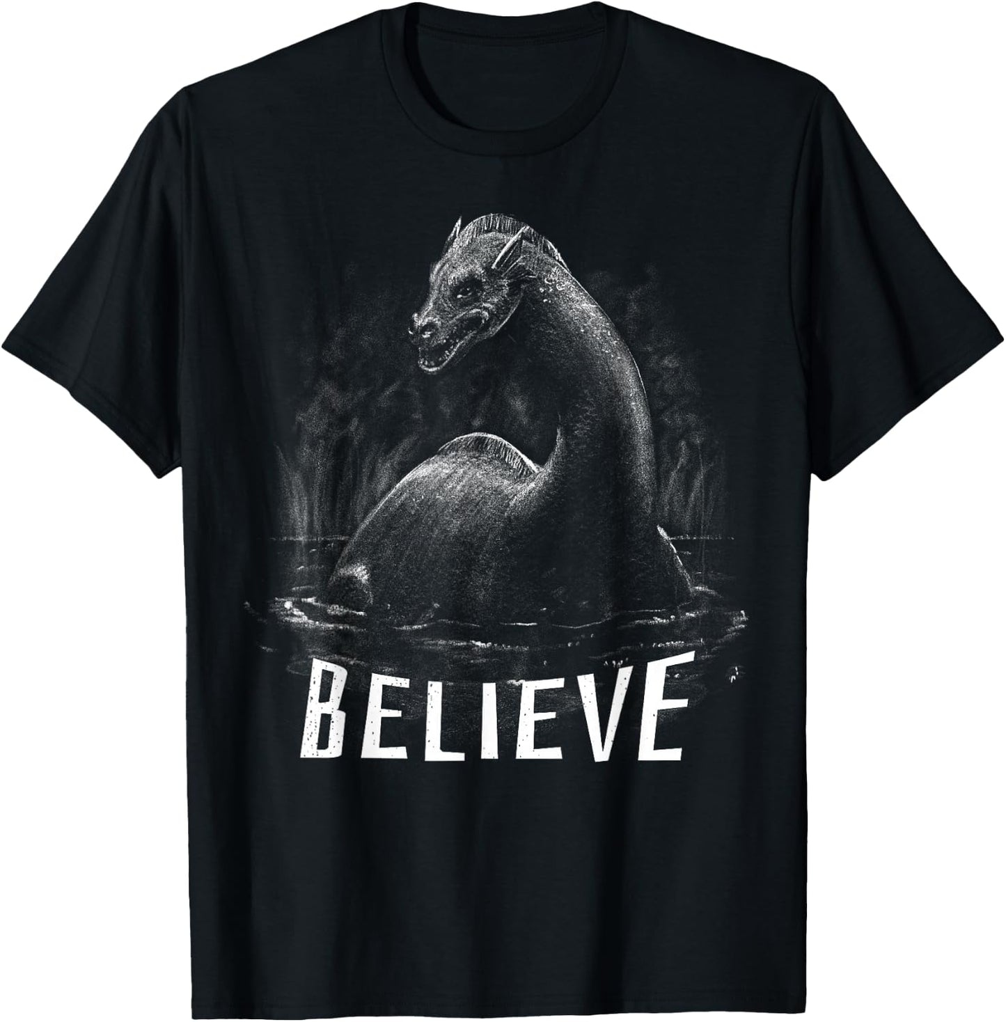 Loch Ness Monster. Nessi. Believe. T-Shirt - T-Shirt | Black