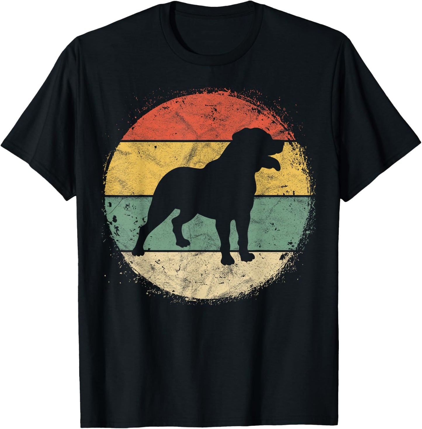 Circular Retro Rottweiler Owner Gift Rottie Dad Rott Mom T-Shirt - T-Shirt | Black