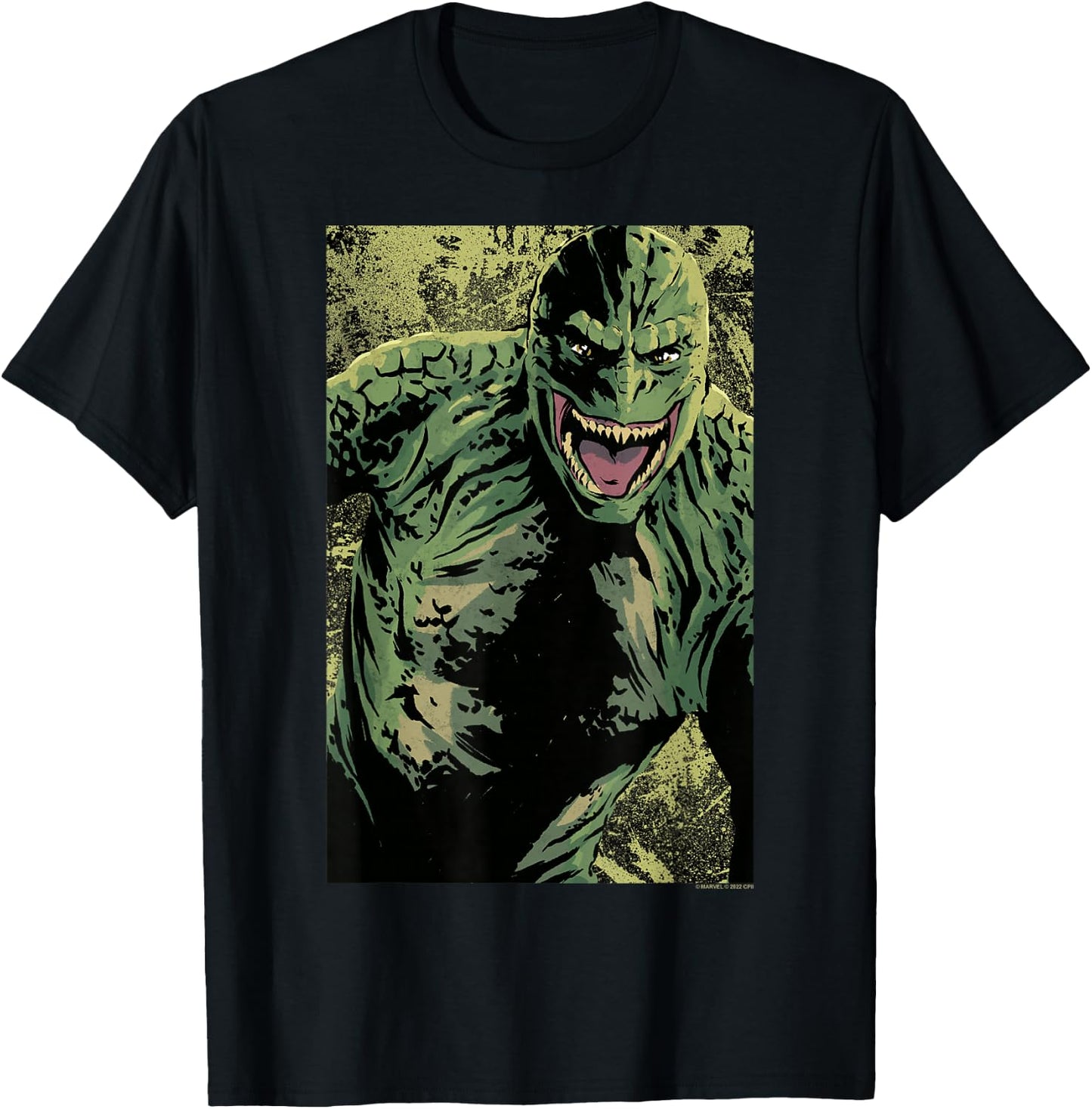 Marvel Spider-Man No Way Home Lizard Stylized Portrait T-Shirt - T-Shirt | Black