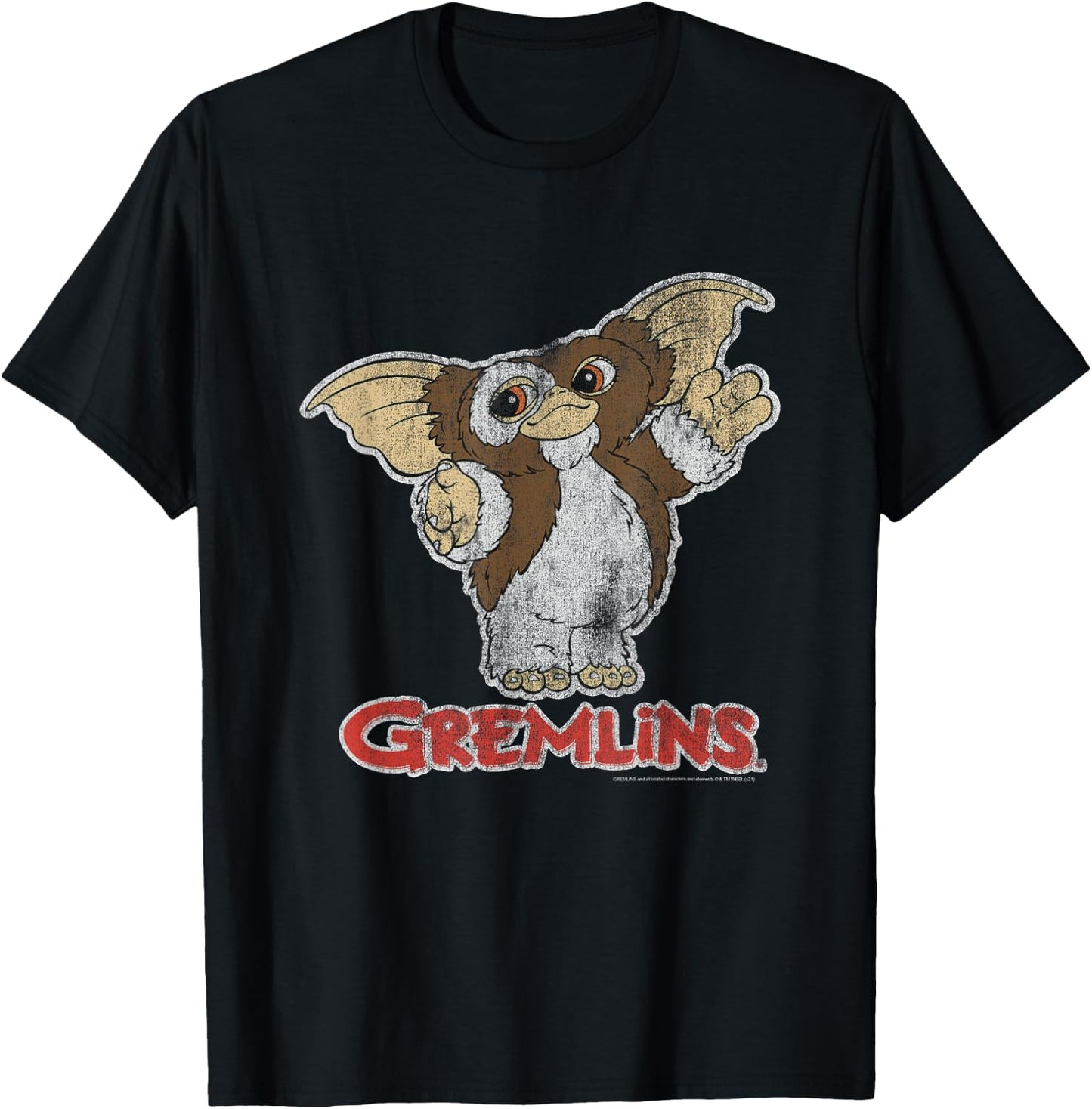 Gremlins Gizmo and Logo T-Shirt - T-Shirt | Black