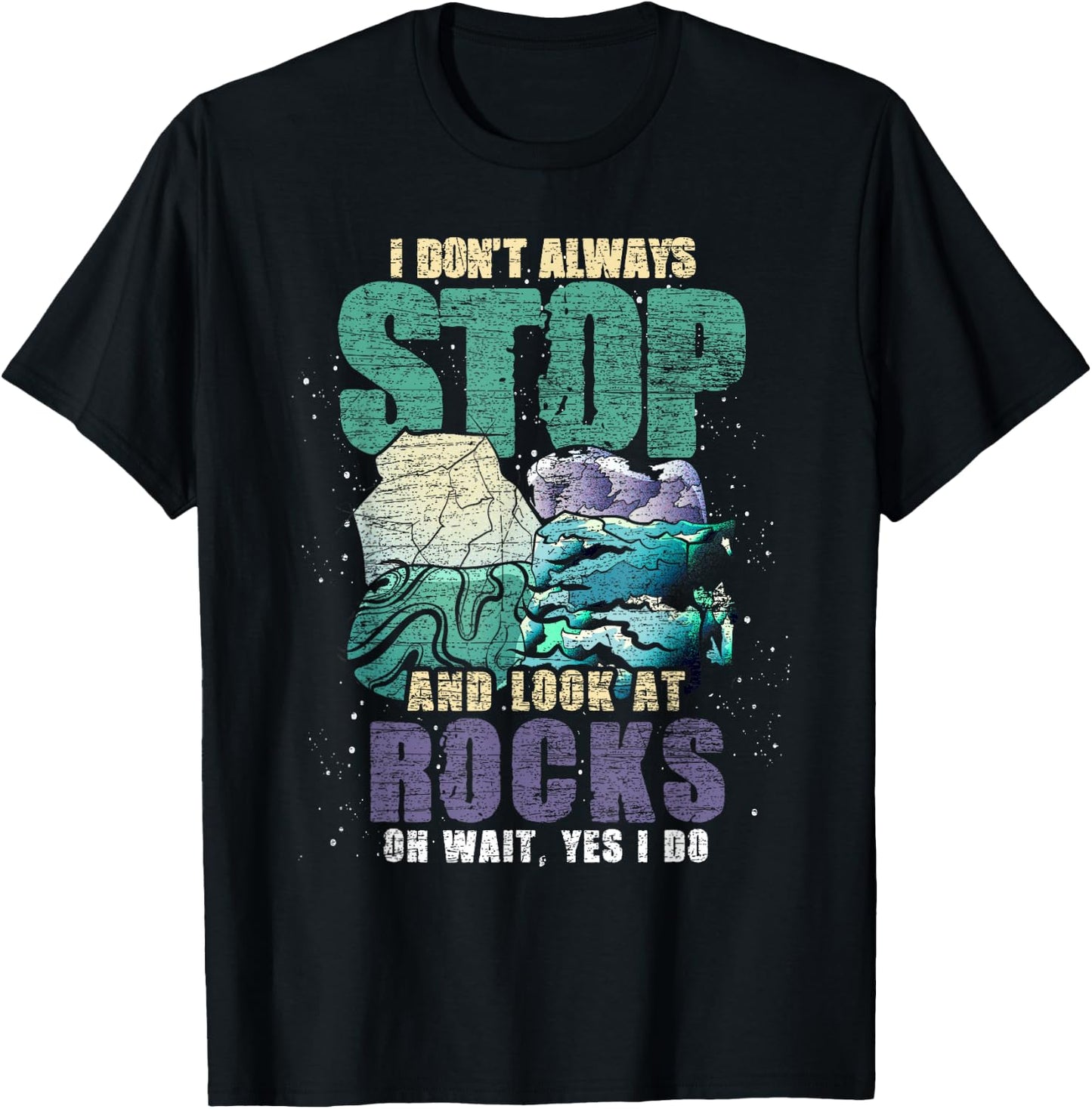 Rock Collector Scientist Paleontologist Gift Funny Geology T-Shirt - T-Shirt | Black