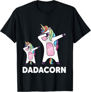 Dadacorn Dabbing Unicorn T-Shirt - T-Shirt | Black