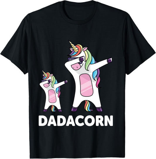 Dadacorn Dabbing Unicorn T-Shirt - T-Shirt | Black