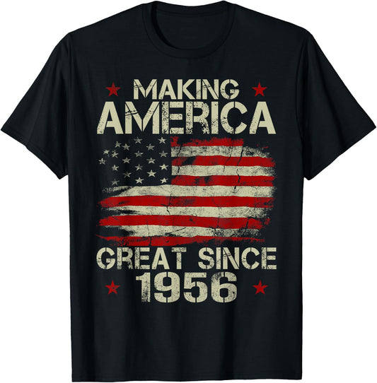 Making America Great Since 1956 Vintage Gifts 64th Birthday T-Shirt - T-Shirt | Black