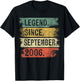 Legend Since September 2006 Birthday T-Shirt - T-Shirt | Black