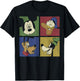 Disney Mickey And Friends Classic Group Comic Panels T-Shirt - T-Shirt | Black