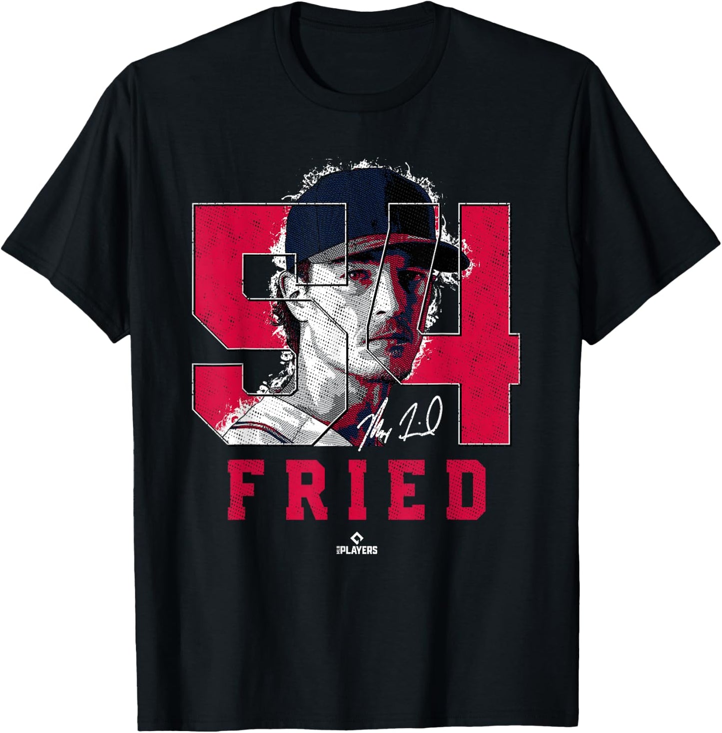 Max Fried Silhouette Maximus Atlanta MLBPA T-Shirt - T-Shirt | Black
