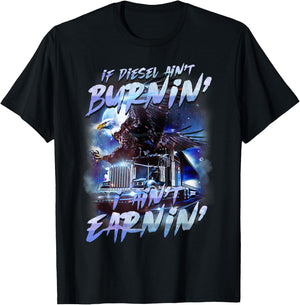 Truck Driver Design Dad Big Rig Semi-Trailer Truckin T-Shirt - T-Shirt | Black