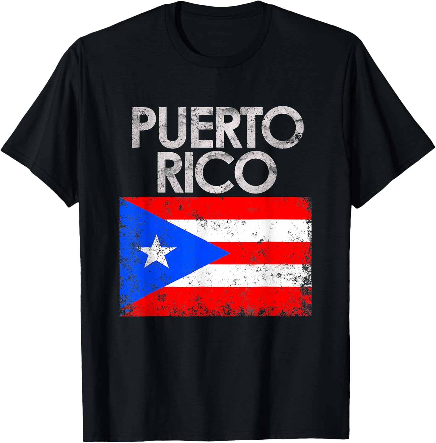 Vintage Puerto Rico Puerto Rican Flag Pride Small T-Shirt - T-Shirt | Black