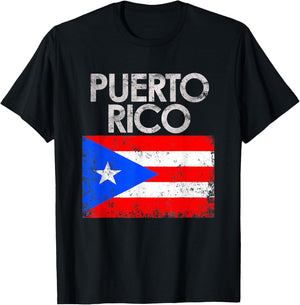 Vintage Puerto Rico Puerto Rican Flag Pride Small T-Shirt - T-Shirt | Black